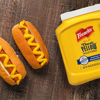 French's Classic Yellow Mustard, 105 oz – Commercial Kitchen Mustard for Streamlining Sandwich, Dressing, and Marinade Prep