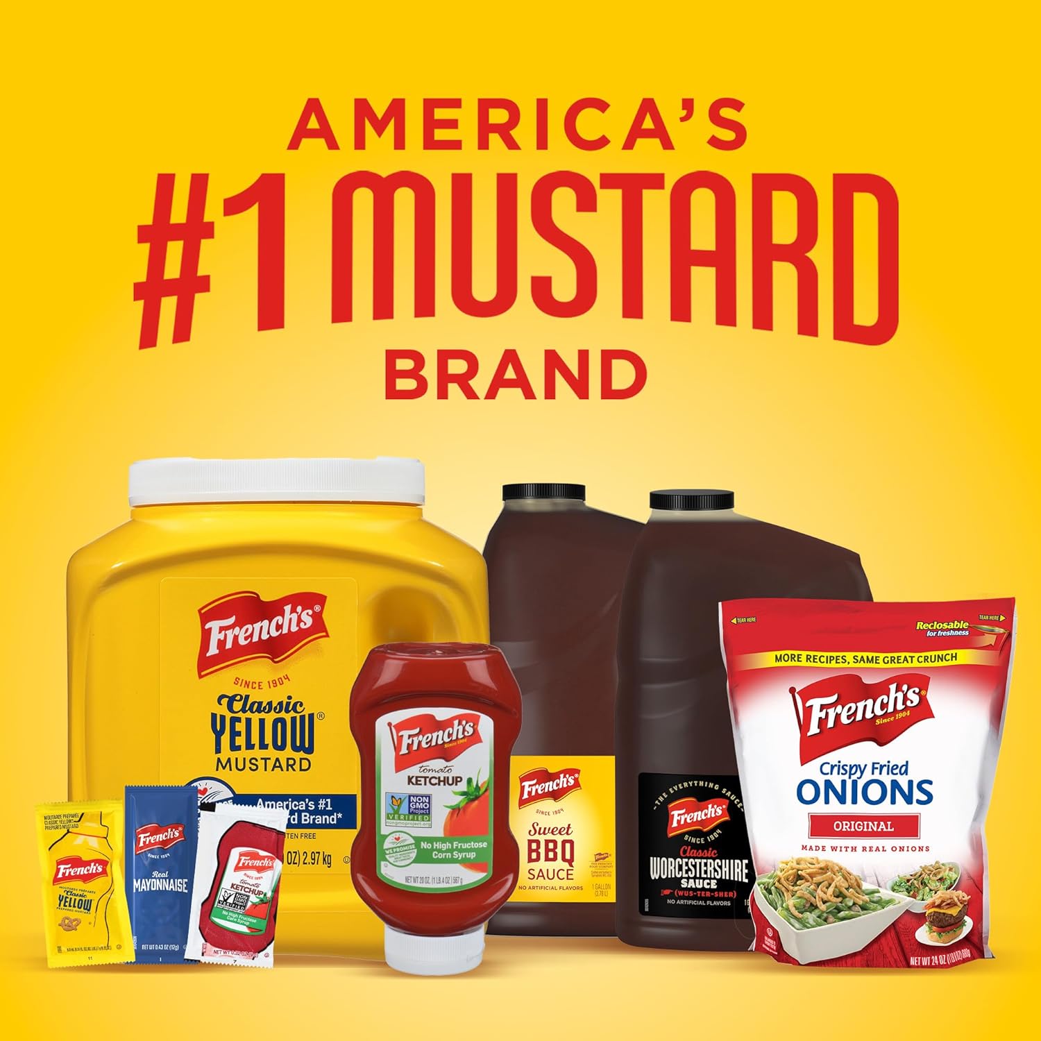 French's Classic Yellow Mustard, 105 oz – Commercial Kitchen Mustard for Streamlining Sandwich, Dressing, and Marinade Prep