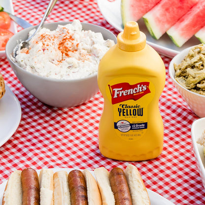 French's Classic Yellow Mustard, 30 oz – Back-of-House Bulk Mustard for Hot Dog, Burger, and Sandwich Prep Stations
