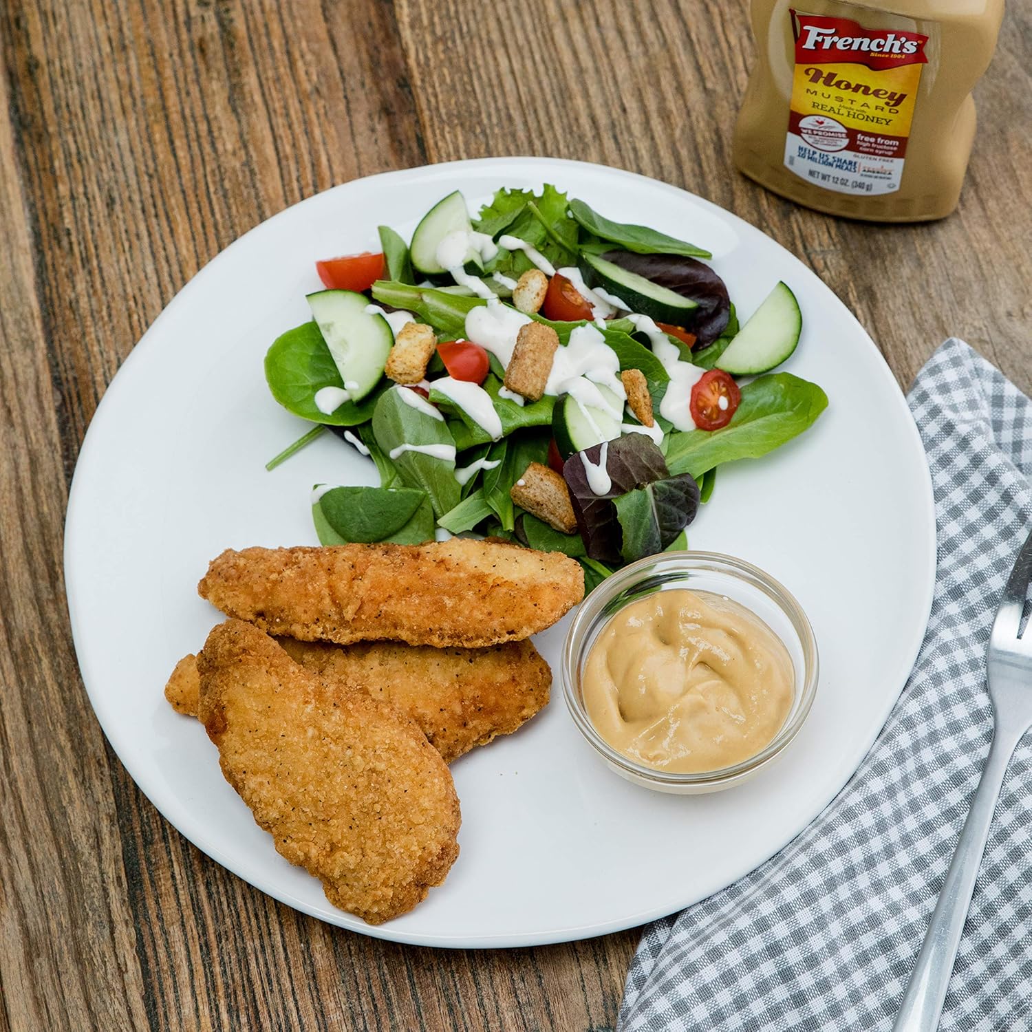 French's Honey Mustard, 12 oz – No-HFCS Sweet Mustard Spread for School Lunches and After-School Snacks
