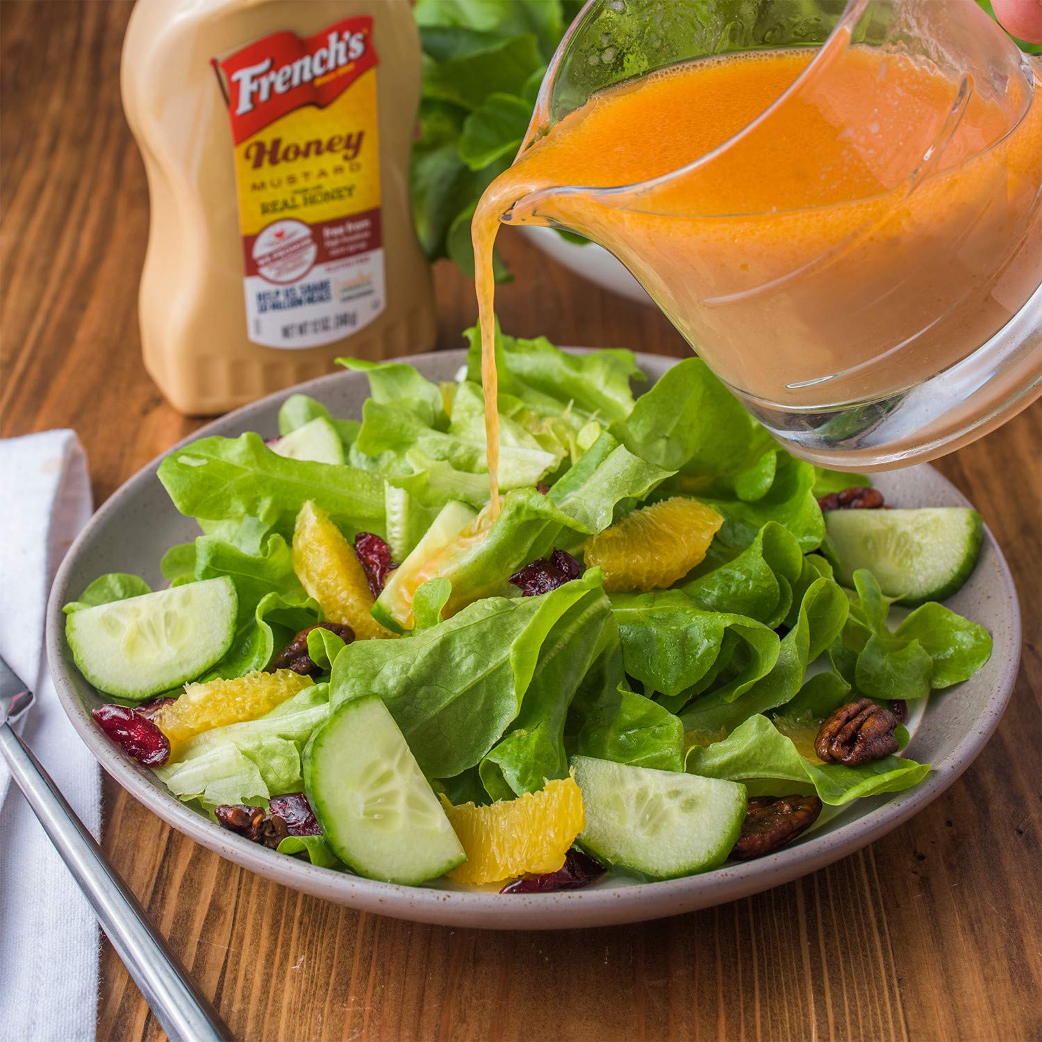 French's Honey Mustard, 12 oz – No-HFCS Sweet Mustard Spread for School Lunches and After-School Snacks
