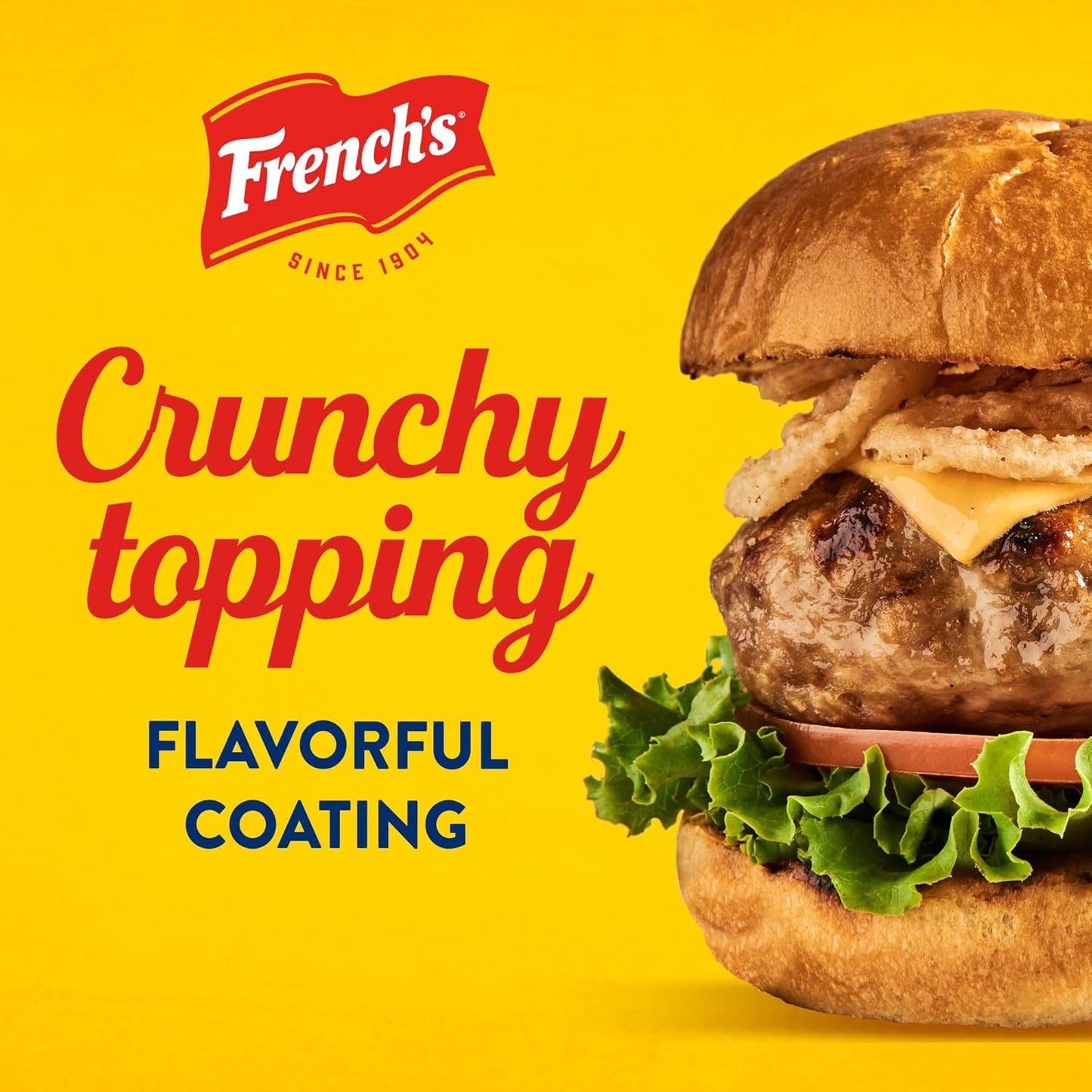 French's Original Crispy Fried Onions 24 oz – Plant-Forward Topping for Healthy Salad and Bowl Prep