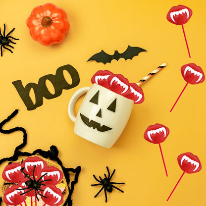 Fruidles Halloween Vampires Fangs Lollipop Suckers – Bulk Trick-or-Treat Handouts for Neighborhood Kids and Family Parties