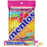 Mentos Chewy Candy Roll – Birthday Party Favor for Kids, Bulk Fruit and Mint Rolls 12 Pack Car and Backpack Friendly
