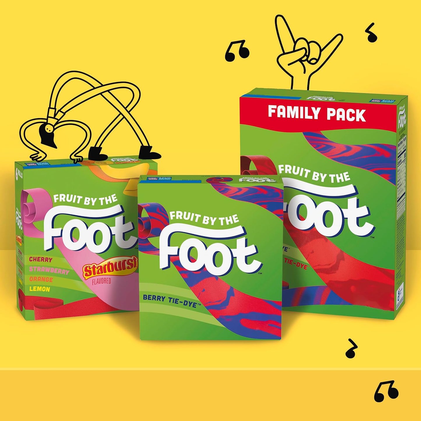 Fruit by the Foot Fruit Flavored Snacks Variety Pack – Better-For-You Kids Snack with No Gelatin, 6 Count Box