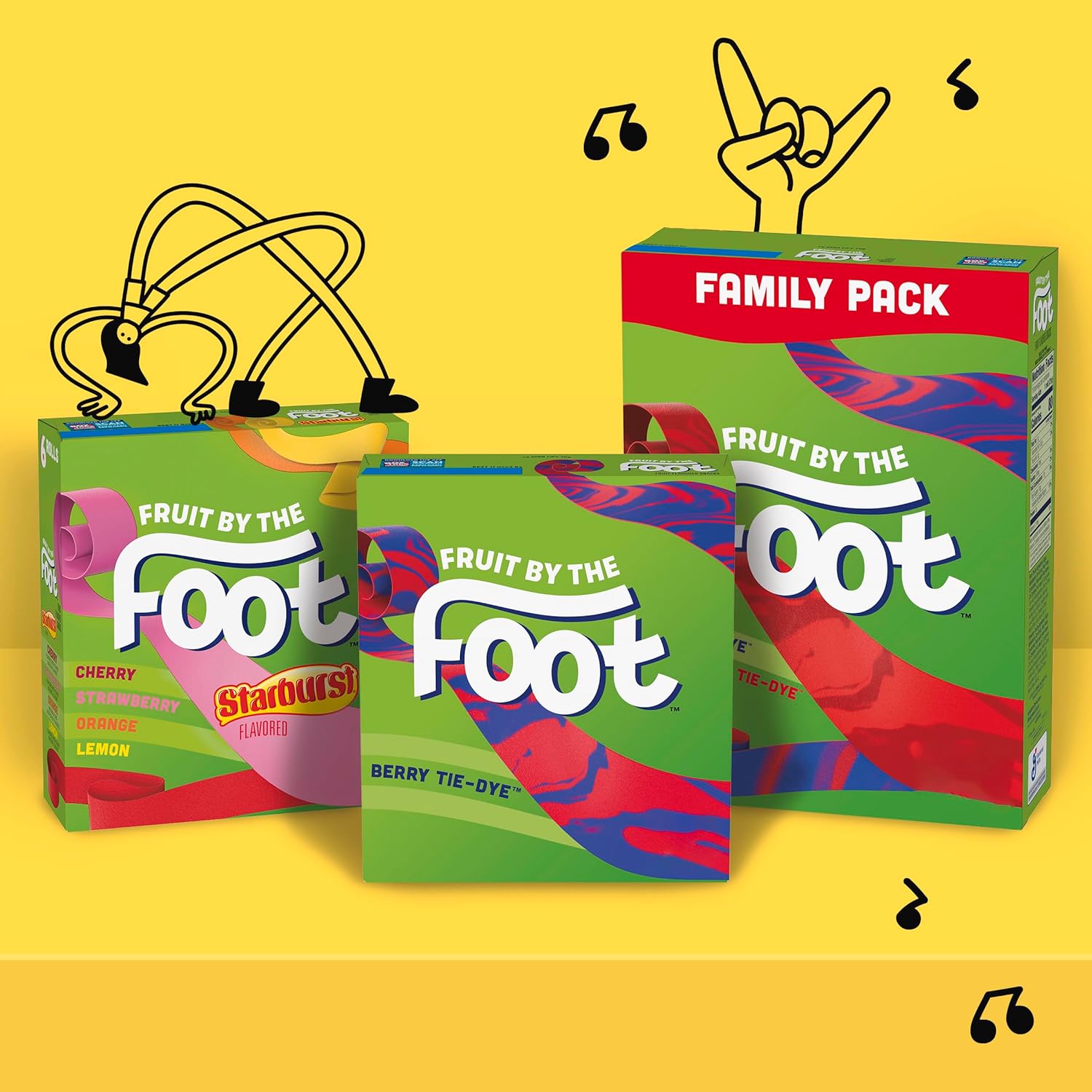 Fruit by the Foot Fruit Flavored Snacks Variety Pack – Better-For-You Kids Snack with No Gelatin, 6 Count Box