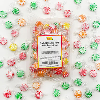 Fruit Starlights Hard Candy – Retro Pinwheel Lollipops Assorted 4 Flavors, Thoughtful Housewarming and Valentine's Day Candy Gift