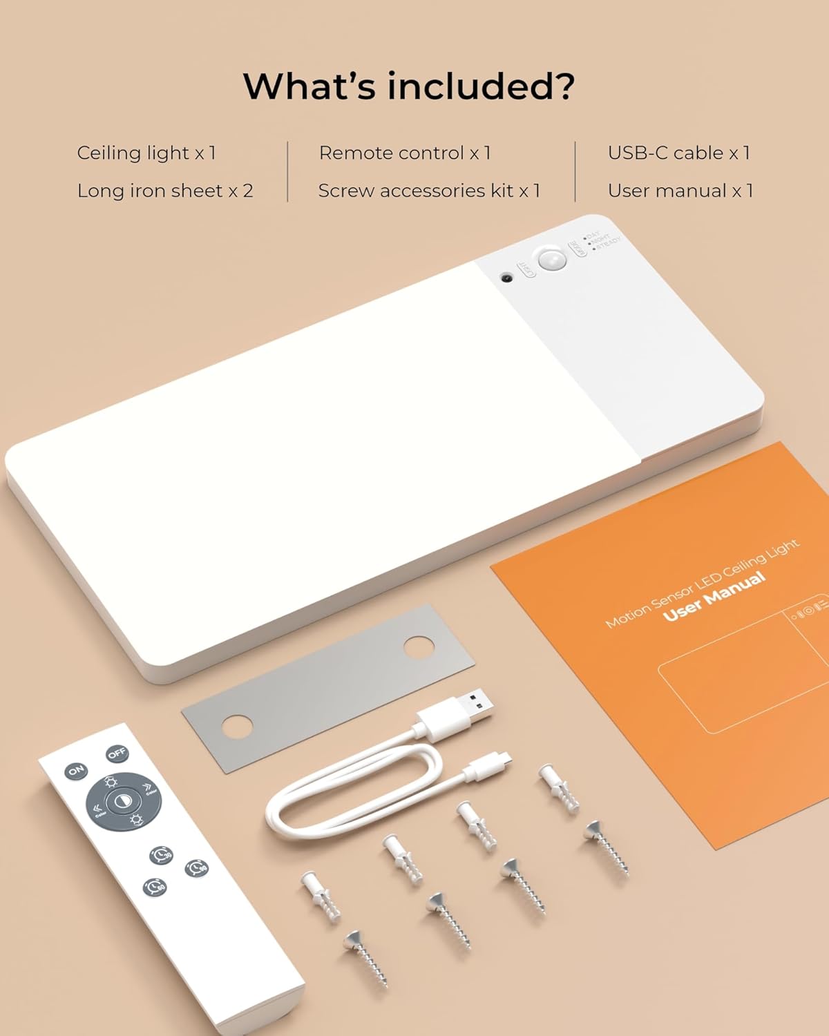 FULEN Rechargeable Closet Light — Practical Birthday Gift for Mom and Dad, No-Drill Install