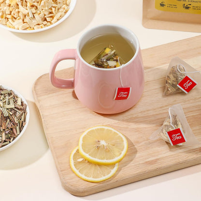 FullChea Lemon Ginger Herbal Sachets – Intentional Single-Ingredient Blend for Less-Is-More Living