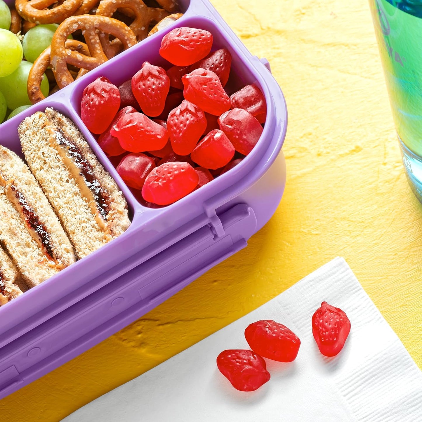 Funables Vitamin-Boost Fruit Snacks for Desk Drawer & Commute Cup Holders, Strawberry 22 Pack