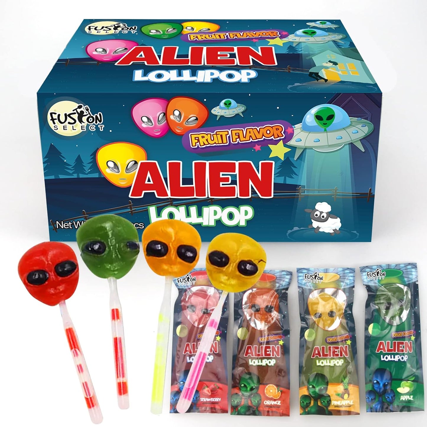 Fusion Select Trick or Treat Lollipops – Sturdy Outdoor Candy for Front Porch Bowls, Driveway Handouts & Neighborhood Stations