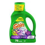 Gain Moonlight Breeze HE Laundry Detergent with Fragrance Capsules – Holiday Gift for Busy Moms Who Love Fresh-Smelling Laundry, 177 fl oz, 134 Loads