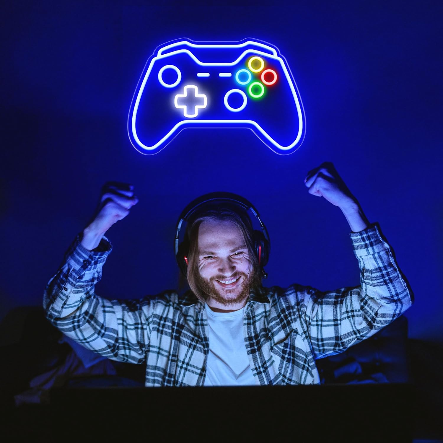 Gamer Neon Sign – Unique Gift Idea for Teen Boys and Young Adult Gamers, LED Wall Art for Gaming Bedroom