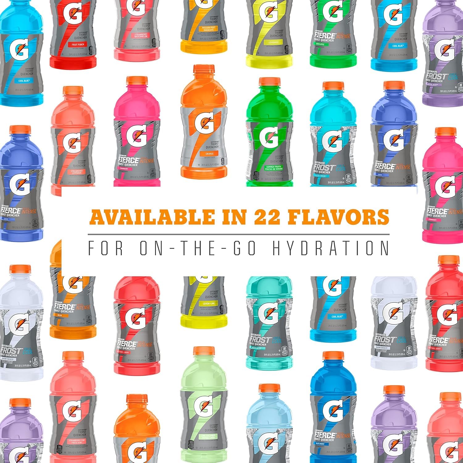 Gatorade 12 oz Sports Bottles – Bulk Hydration Pack for Patio Lounging, Picnics, and Outdoor Events