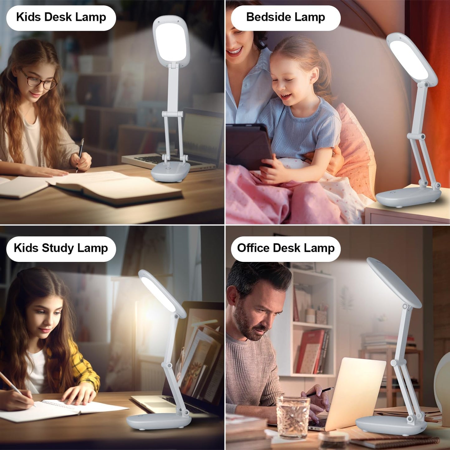 Glowave FoldPro Playroom Light – Lego and Puzzle Task Lamp, No Flame No Heat Child Friendly Design