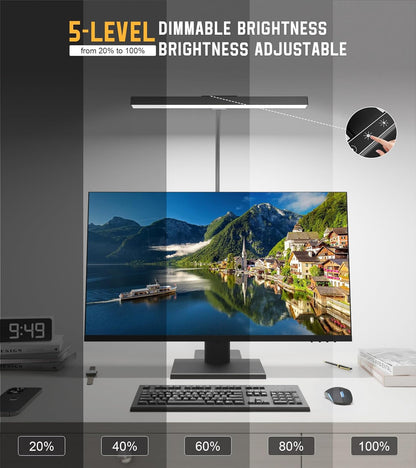 GlowStar Architect LED Lamp Gift for Remote Workers, Premium Black Desk Light for Housewarming and Office Gift Ideas