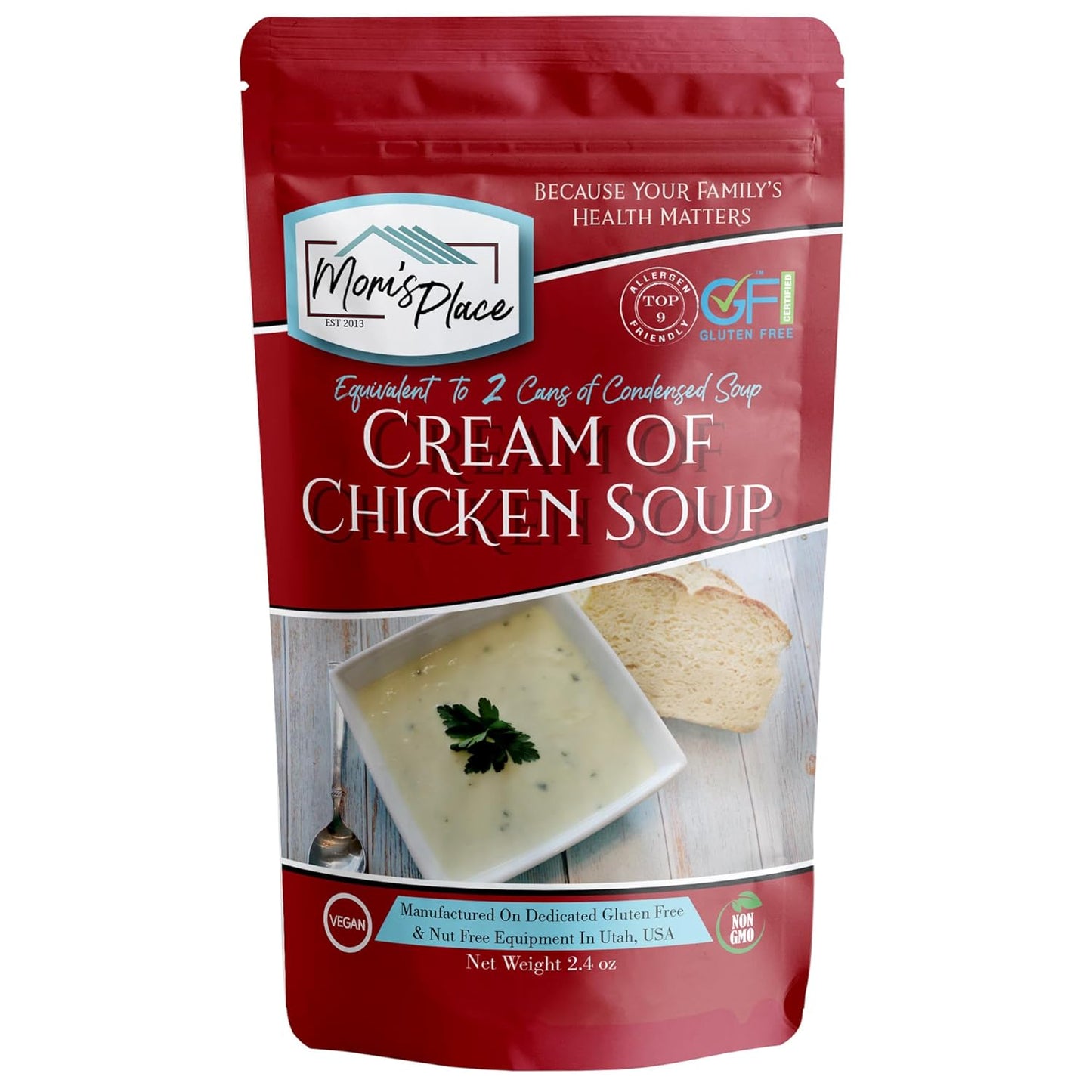 gluten-free, dairy-free, nut-free, soy-free, and corn-free formulation
