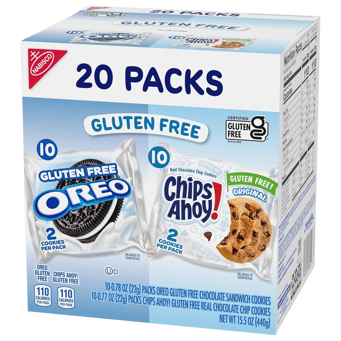 Gluten Free OREO & CHIPS AHOY! Variety Pack – Conference Room and Reception Area Treats for Shared Workspaces
