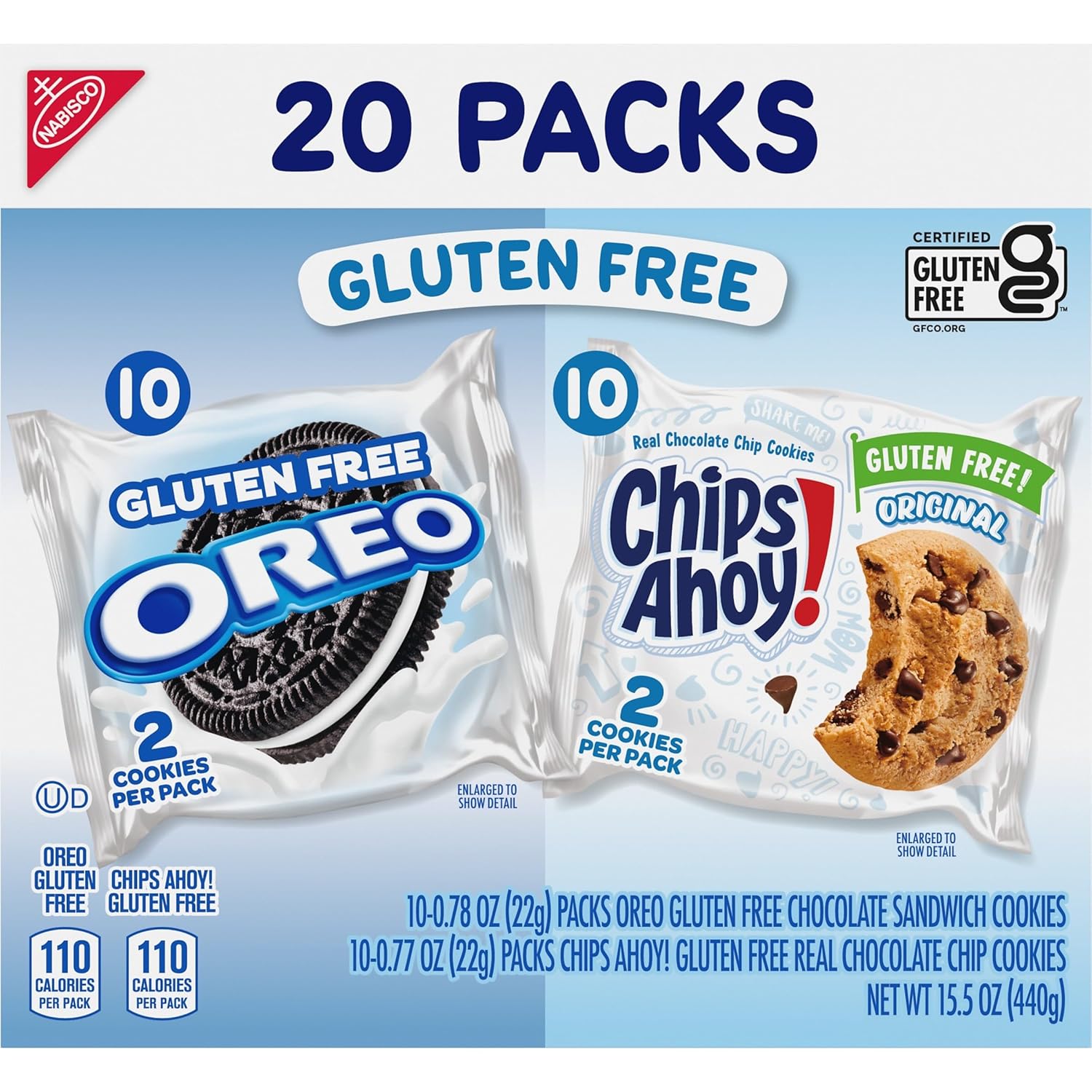 Gluten Free OREO & CHIPS AHOY! Variety Pack – Conference Room and Reception Area Treats for Shared Workspaces
