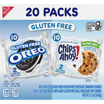 Gluten Free OREO & CHIPS AHOY! Variety Pack – Conference Room and Reception Area Treats for Shared Workspaces