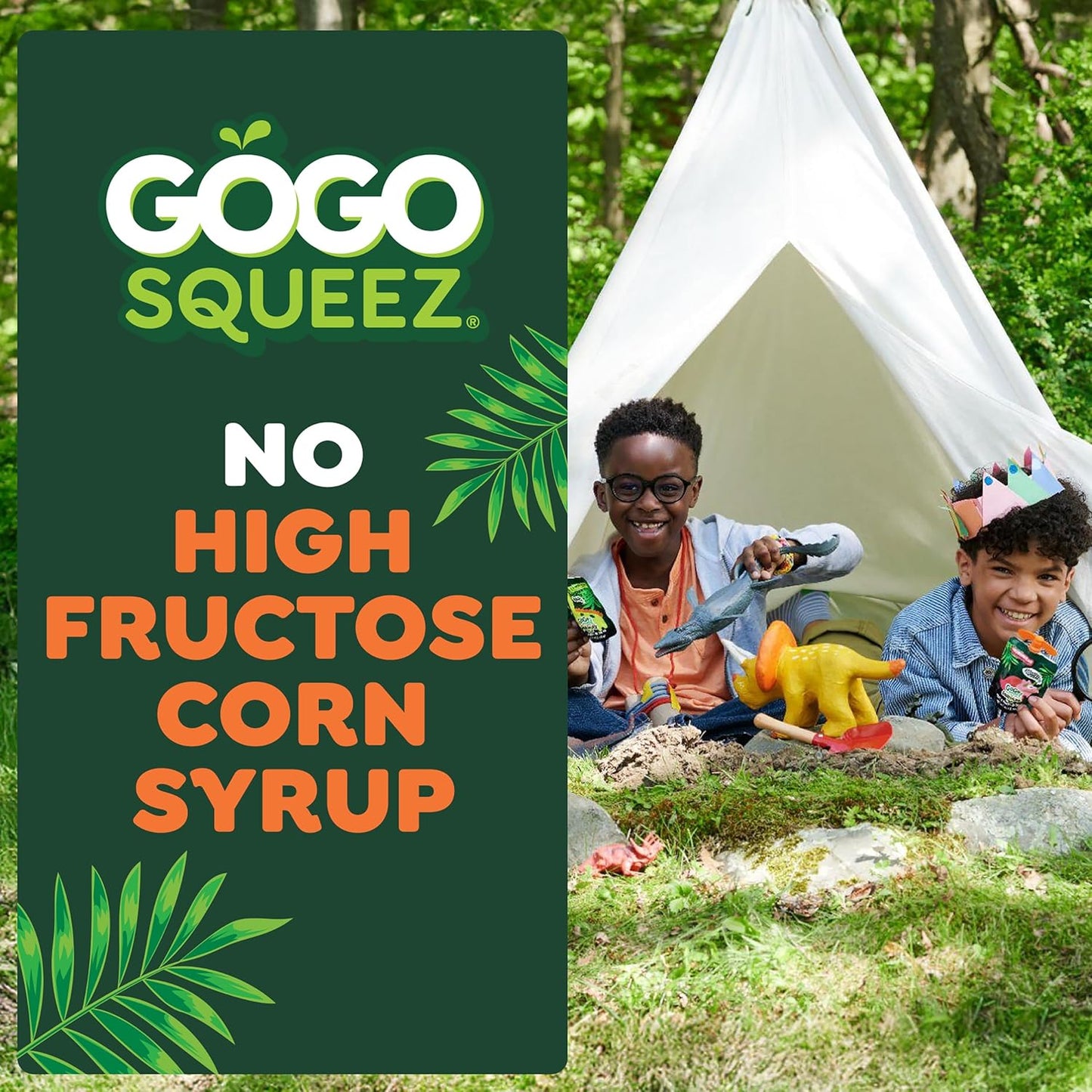 GoGo squeeZ Fruit and Veggie Pures – Camping and Park Snack for Active Families, BPA Free Travel Pouches