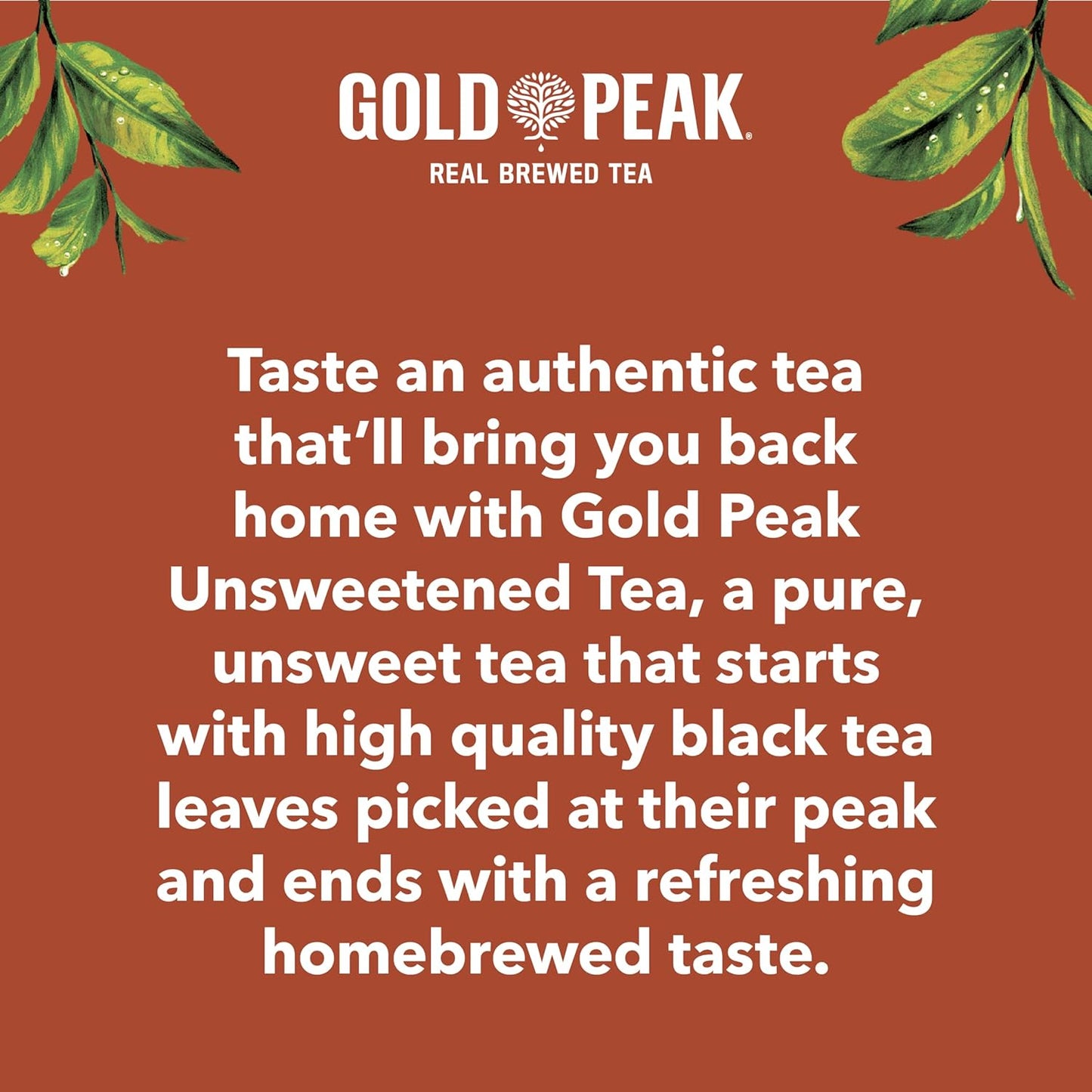 Gold Peak Real Brewed Tea – Refreshing Patio Companion for Outdoor Dining, 16.9 fl oz 6 Pack