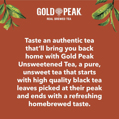 Gold Peak Real Brewed Tea – Refreshing Patio Companion for Outdoor Dining, 16.9 fl oz 6 Pack