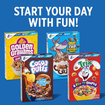 Golden Grahams Breakfast Cereal, Crispy Graham-Flavored Squares, No Prep Required – Easy Weekday Cereal for Picky Kids and Busy Parents