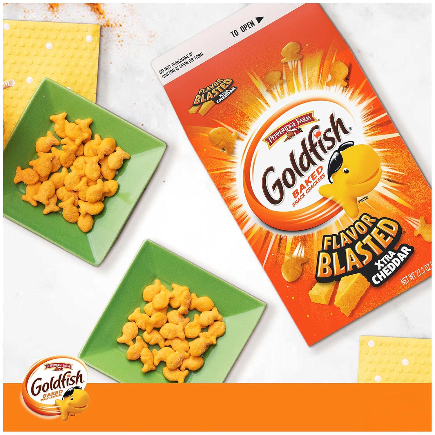 Goldfish Cheddar Cheese Crackers – Shareable Bulk Snack Gift for Party Hosts, Game-Day Entertaining, and Cookie-Swap Tables, 27.3 oz