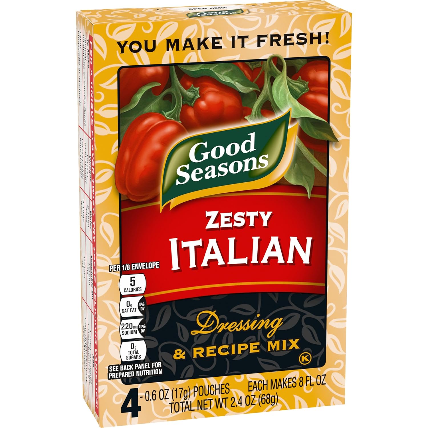 Good Seasons Zesty Italian Recipe Mix – Guilt-Free Salad Dressing & Meat Seasoning for Diet-Friendly Dinners