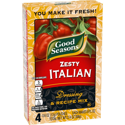 Good Seasons Zesty Italian Recipe Mix – Guilt-Free Salad Dressing & Meat Seasoning for Diet-Friendly Dinners