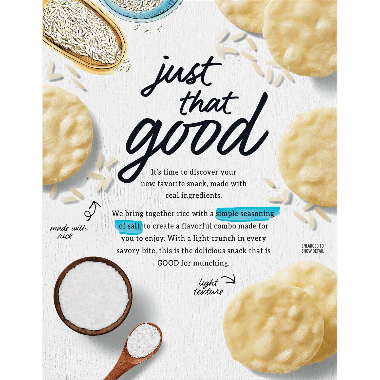 Good Thins Simply Salt Rice Snacks Gluten Free Crackers for Low-Sodium Pantry Diet, Wholesome Chewing and Hydration Ritual