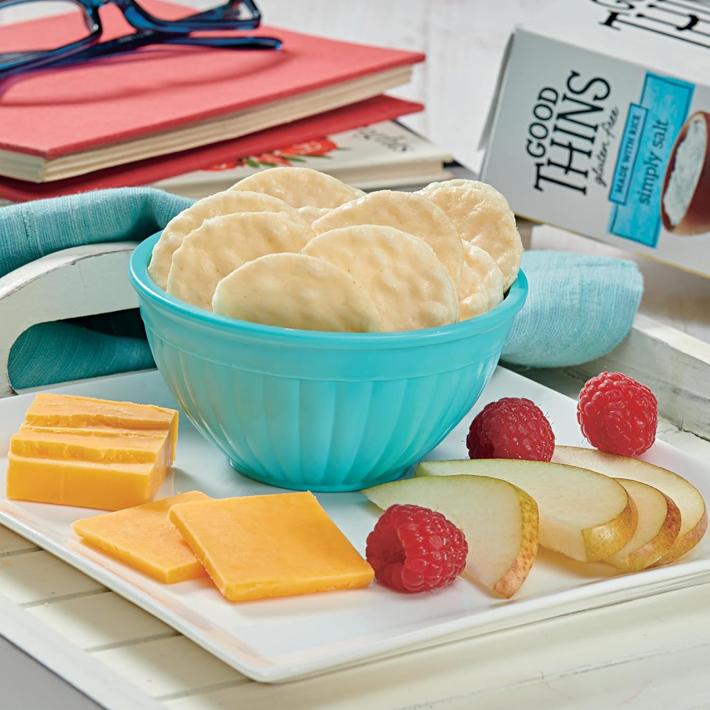 Good Thins Simply Salt Rice Snacks Gluten Free Crackers for Low-Sodium Pantry Diet, Wholesome Chewing and Hydration Ritual