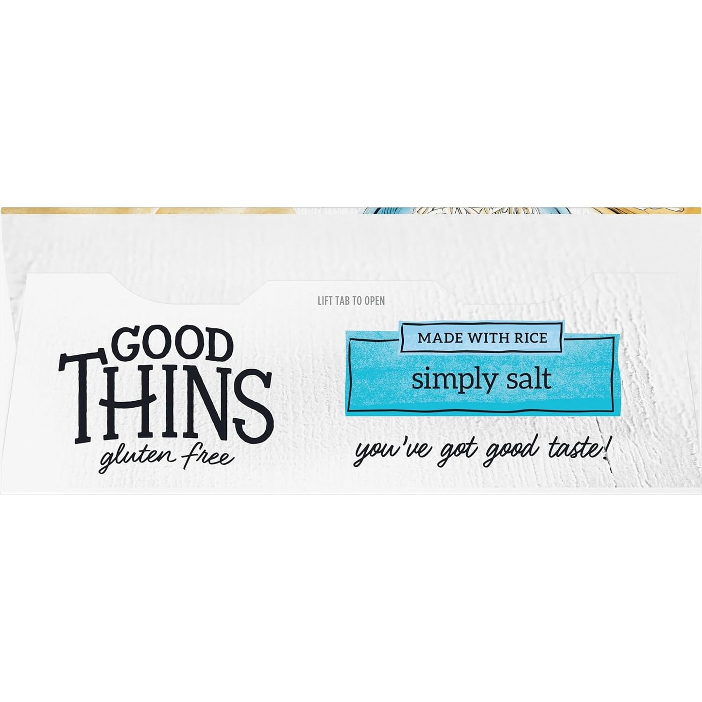 Good Thins Simply Salt Rice Snacks Gluten Free Crackers for Low-Sodium Pantry Diet, Wholesome Chewing and Hydration Ritual