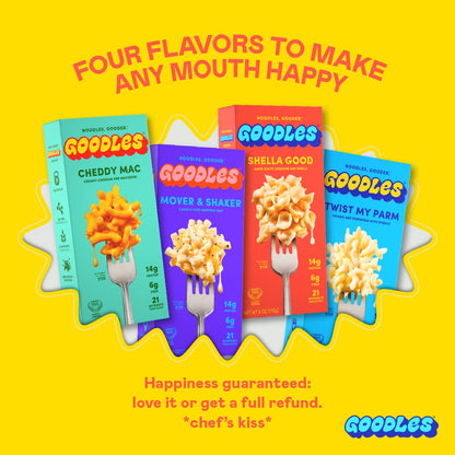 Goodles Shella Good Cheddar Shells – Nutrient Packed Comfort Dinner for Health Conscious Adults
