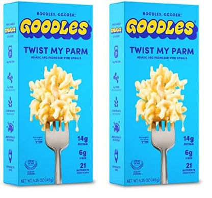 Goodles Twist My Parm Asiago and Parmesan Spirals – Better-For-You Mac and Cheese for Lunchbox Meal Prep