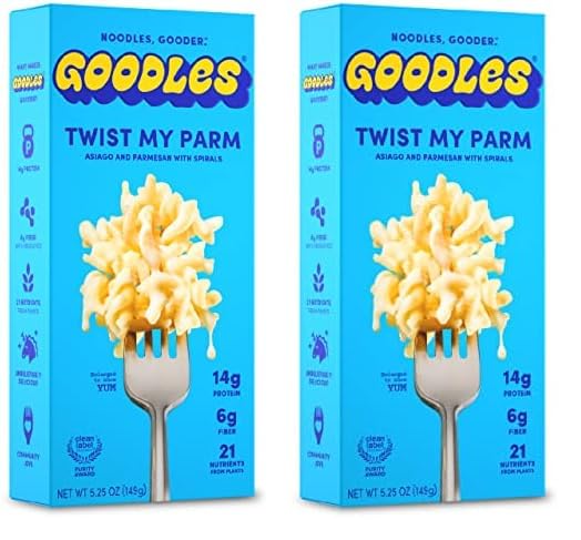 Goodles Twist My Parm Asiago and Parmesan Spirals – Better-For-You Mac and Cheese for Lunchbox Meal Prep
