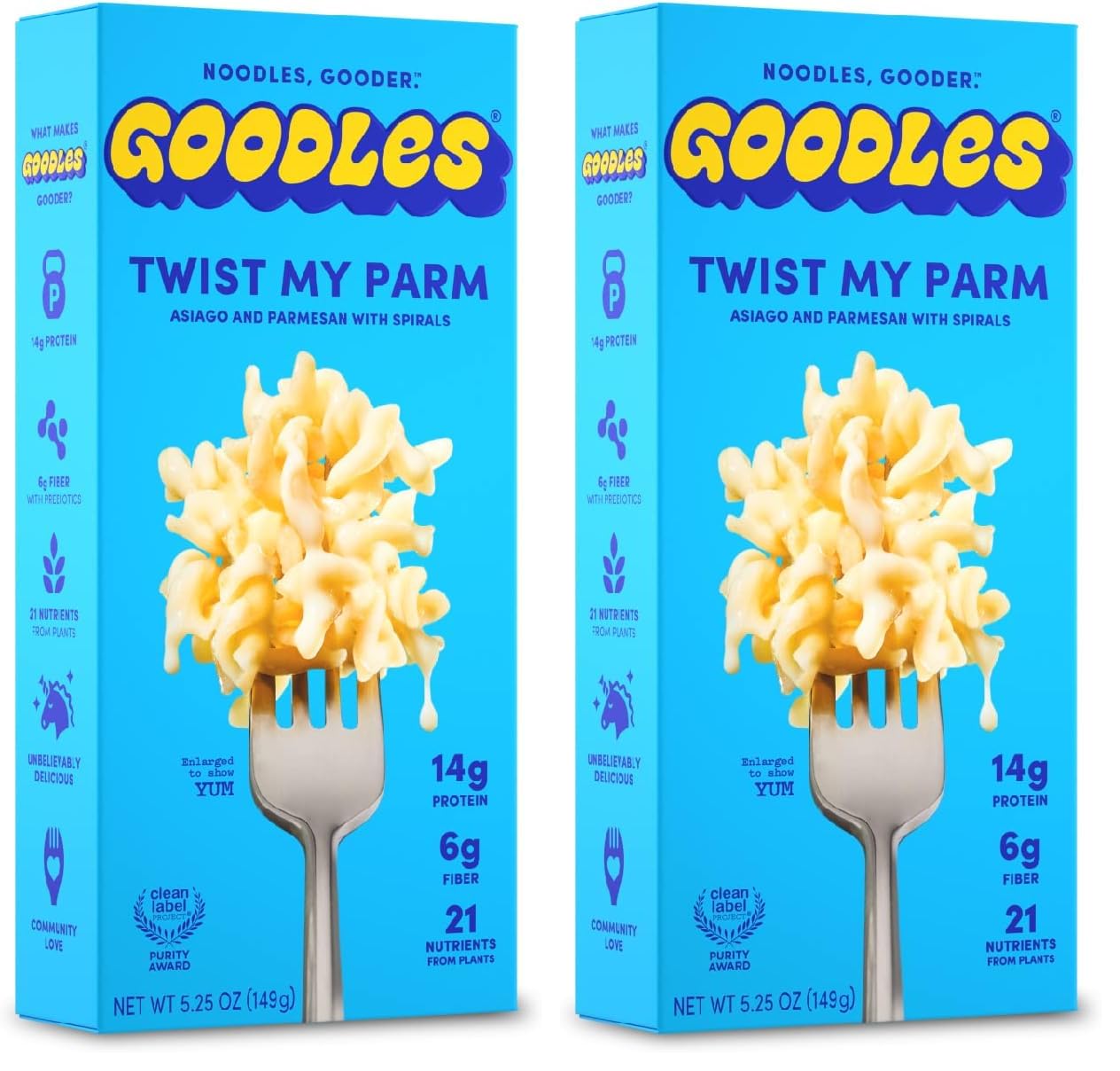 Goodles Twist My Parm Asiago and Parmesan Spirals – Better-For-You Mac and Cheese for Lunchbox Meal Prep