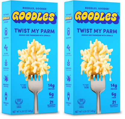 Goodles Twist My Parm Asiago and Parmesan Spirals – Better-For-You Mac and Cheese for Lunchbox Meal Prep