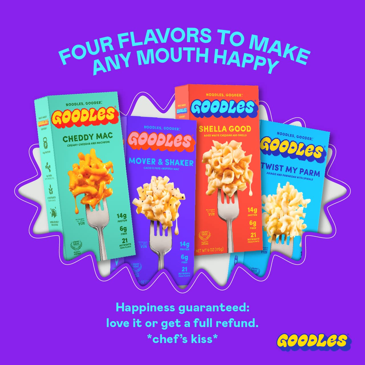 Goodles Twist My Parm Asiago and Parmesan Spirals – Single-Serve Pasta for Apartment Meal Prep
