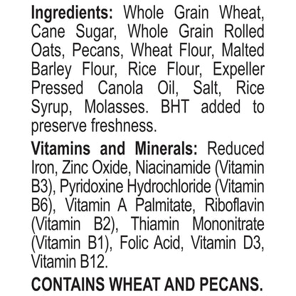 Great Grains Crunchy Pecan Cereal – Stays Crunchy in Milk Cereal for Fast Workday Breakfasts, 19 Ounce