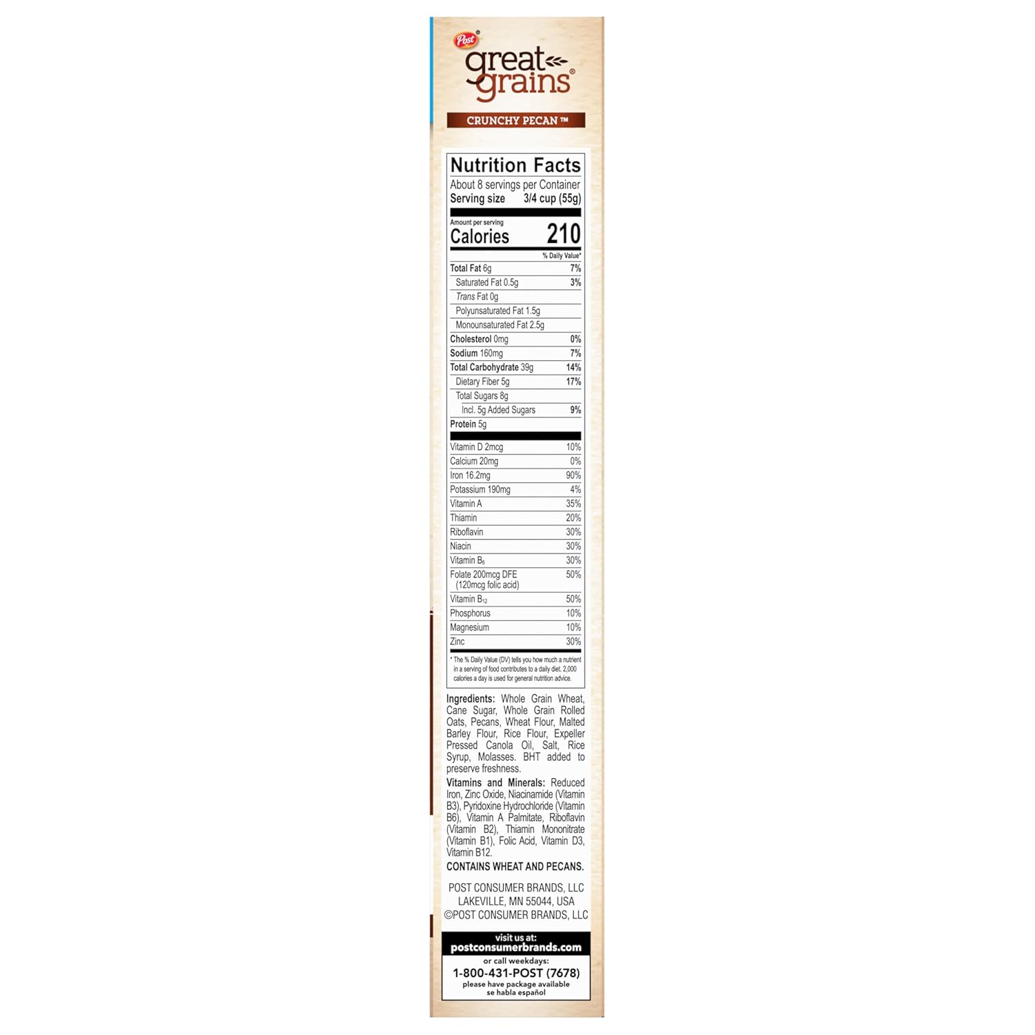 Great Grains Crunchy Pecans Cereal – Housewarming Pantry Gift for Health-Conscious Friends