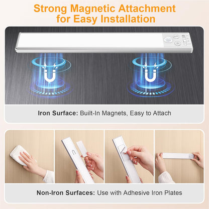 Gritin 10.2 inch Motion Sensor Cabinet Light - Warm 3000K Glow for Bedroom and Living Room Decor
