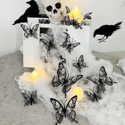 Halloween Bat Wall Decor Gift – 72 Pcs 3D PVC Bat Stickers Set for Halloween Lovers, Housewarming and Birthday Present Idea
