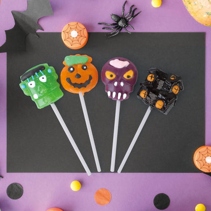 Halloween Lollipops for Fall Festival Candy Tables - Individually Wrapped 24 Count Variety Pack for Outdoor Event Distribution