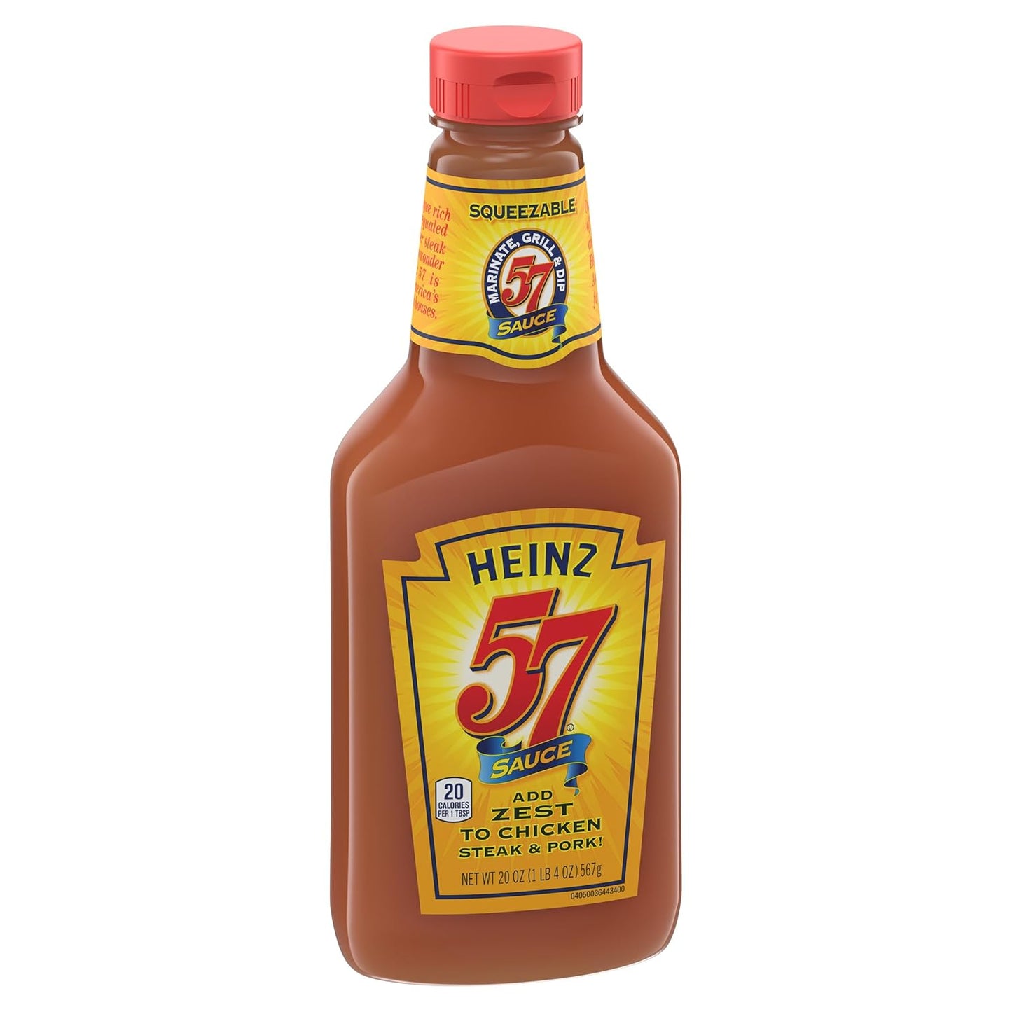 Heinz 57 Sauce for Camping Grills and Patio Dinners, Shatterproof 20 oz Bottle for On-the-Go Seasoning