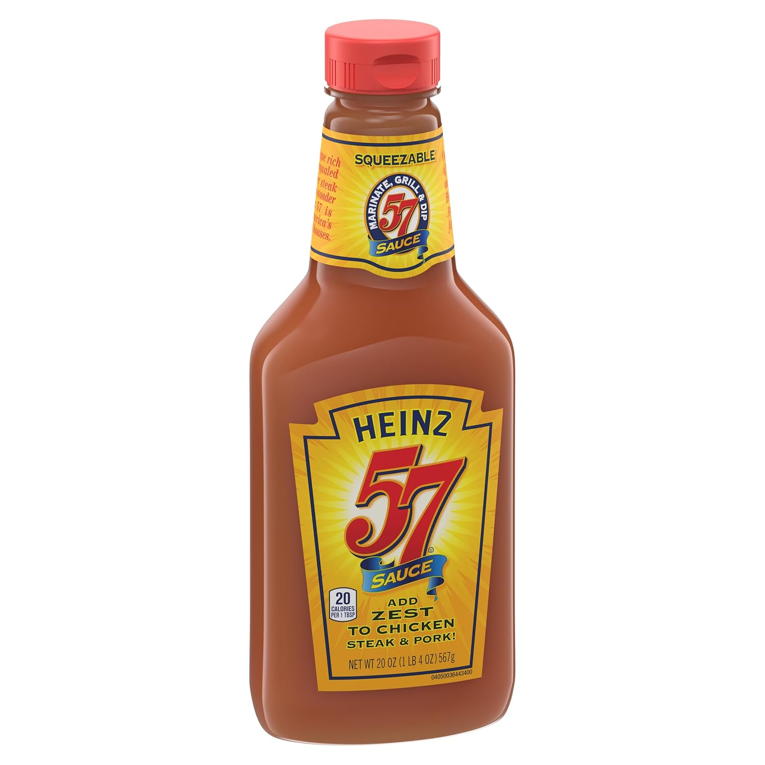 Heinz 57 Sauce for Camping Grills and Patio Dinners, Shatterproof 20 oz Bottle for On-the-Go Seasoning