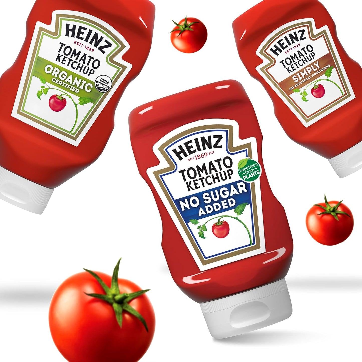 Heinz No Sugar Added Ketchup 13 oz – Guilt-Free Topping for Low-Carb and Keto Plates