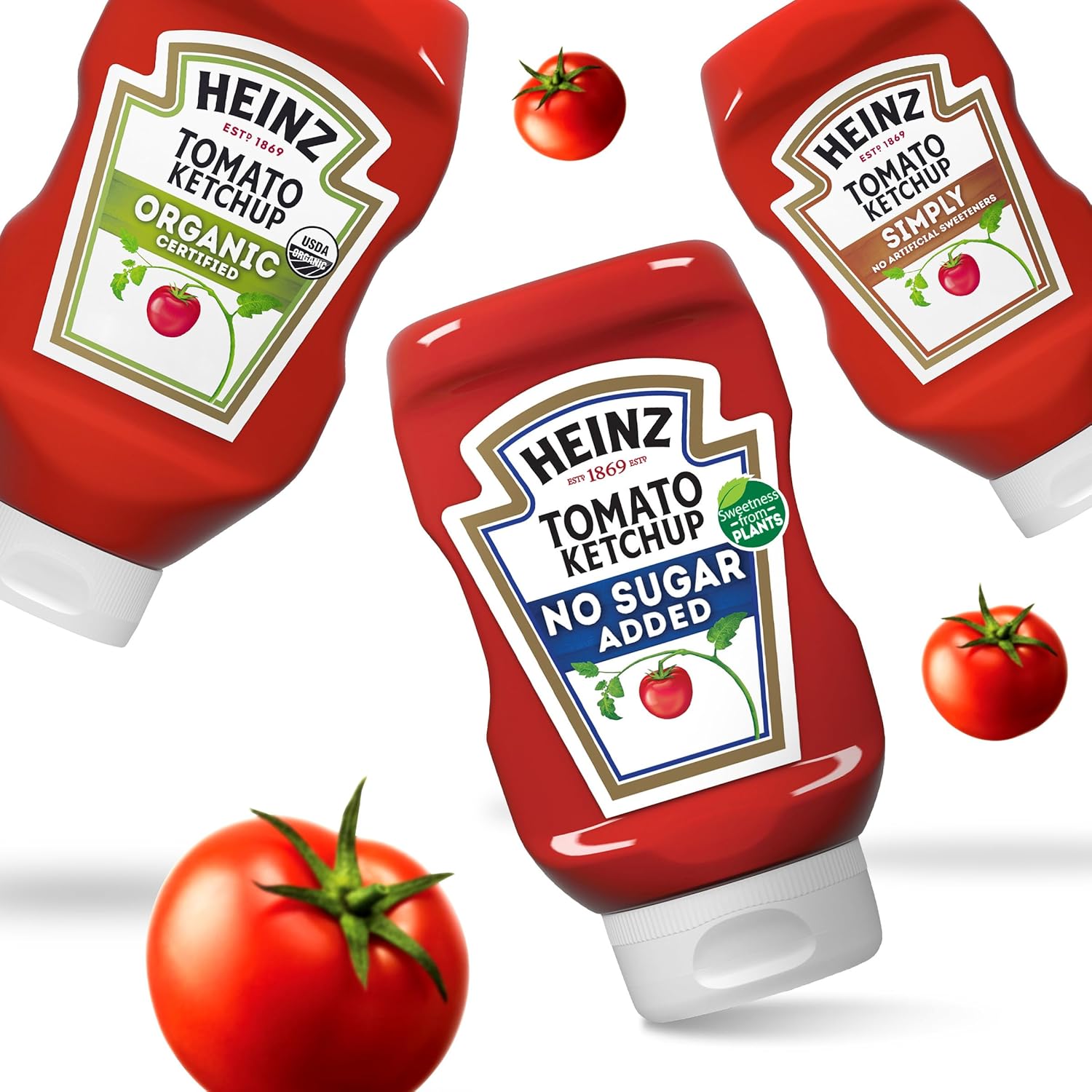 Heinz No Sugar Added Ketchup 13 oz – Guilt-Free Topping for Low-Carb and Keto Plates
