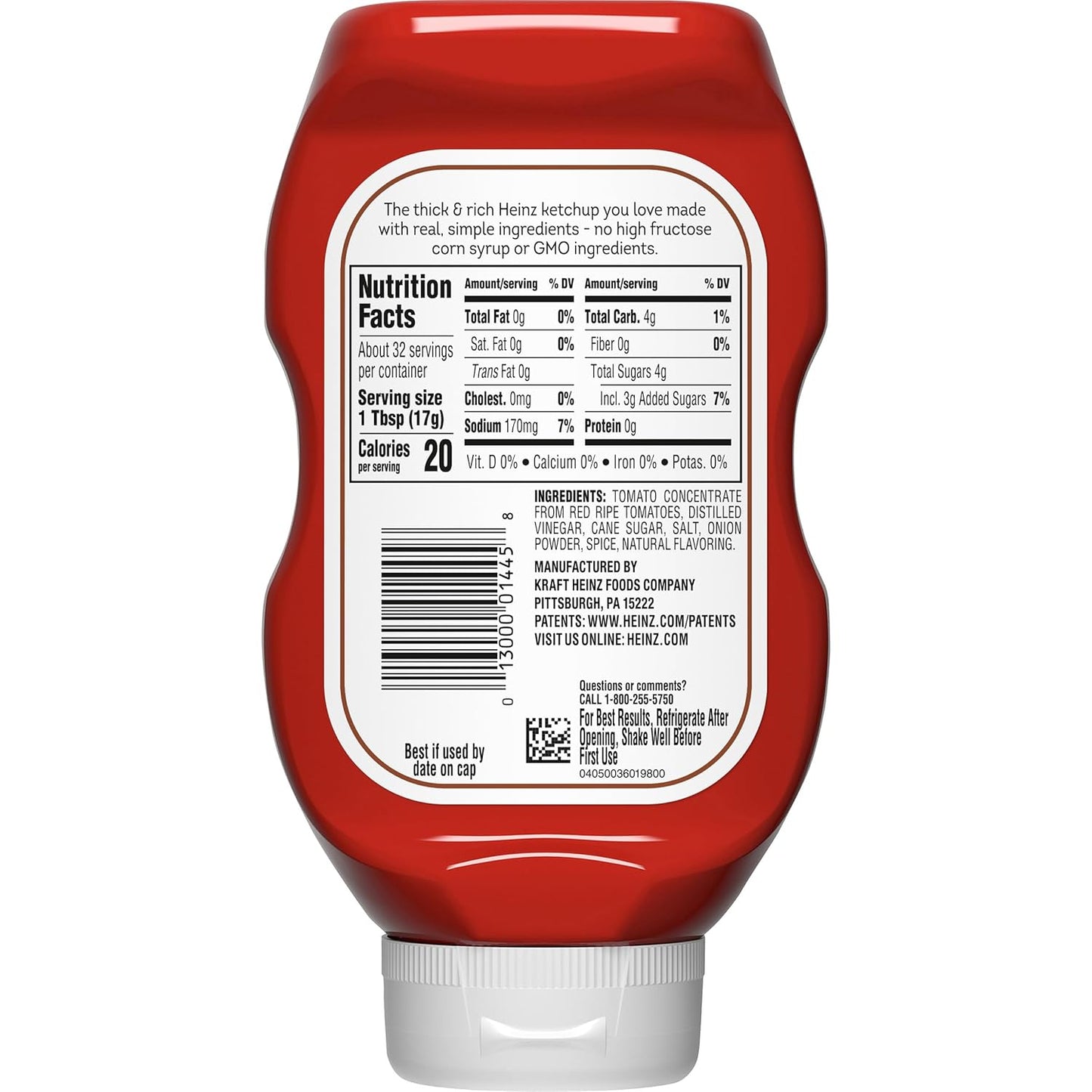 Heinz Simply Ketchup – Cleaner-Label Condiment for Kid Meals Like Nuggets, Fries, and Burgers